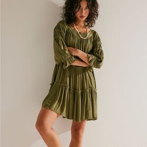 *FREE PEOPLE* Rust See Ya There Mini Dress
